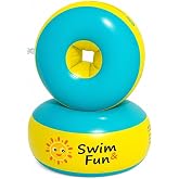 Non-Sinking Inflatable Swimming Floaties for Toddlers 20-30-40-60-70-80 pounds, Extra Safety Padded Arm Bands for Children, PU Material