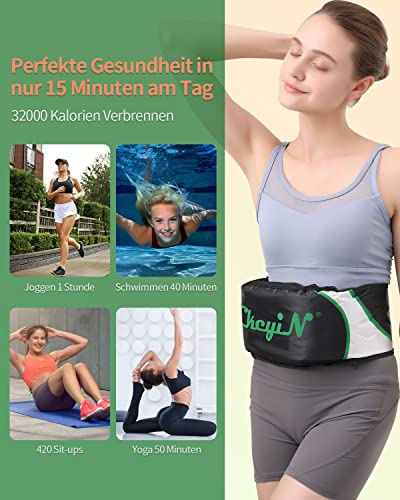 CkeyiN Vibrations Schlankheits Massagegürtel Elektrische Taillenmassage Massage und Vibrationswirkung, für Hüft, Rücken und Bauchbereich sowie am Gesäß, den Beinen oder Armen,Mit Schröpfen Silikon