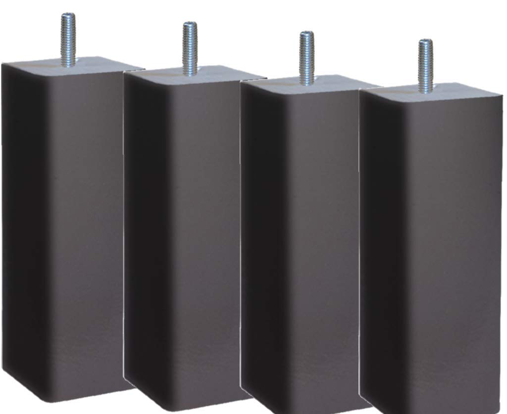 Margot – Douceur SCANDINAVE Square Wood Base 4 Feet 5 x 5 x 18 cm, Wood, grey taupe, 5 x 5 x 18 cm