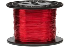 REMINGTON INDUSTRIES (REMKL) Magnet Wire, Heavy Build Enameled Copper Wire, 16 AWG, 5.0 Lbs, 625' Length, 0.0538" Diameter,Red