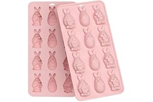 Easter Bunny Dwarf Silicone Mold, Food Grade Chocolate Pudding Jelly Candy Mold, Easy Release Baking Tool for Cake Decor and 
