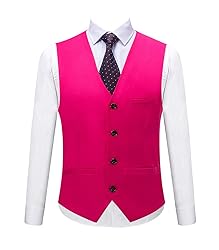 MOGU Mens Pink Suits Slim Fit 3 Piece US Size