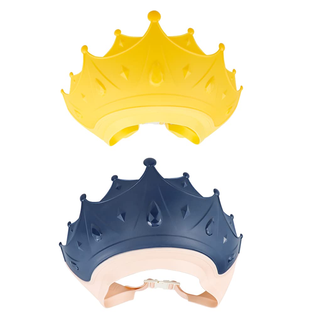 Photo 1 of NAIHOD 2 Pieces Soft Baby Shower Cap Soft Adjustable for Washing Hair Shield Safe Visor Cap Bathing Shampoo Shower Protection Bath Hat for Toddler Kids Children
