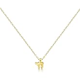 Alef Bet by Paula Chai Hebrew Mini Necklace in Sterling Silver and 14k Gold Plate for All Ages | 16" + 2" Extender on Necklace