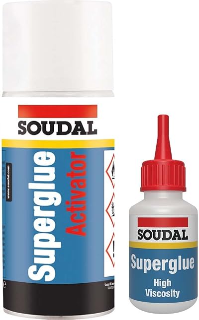 Soudal Mitre Kit 50g Glue + 200ml Activator Bonding Kit Clear