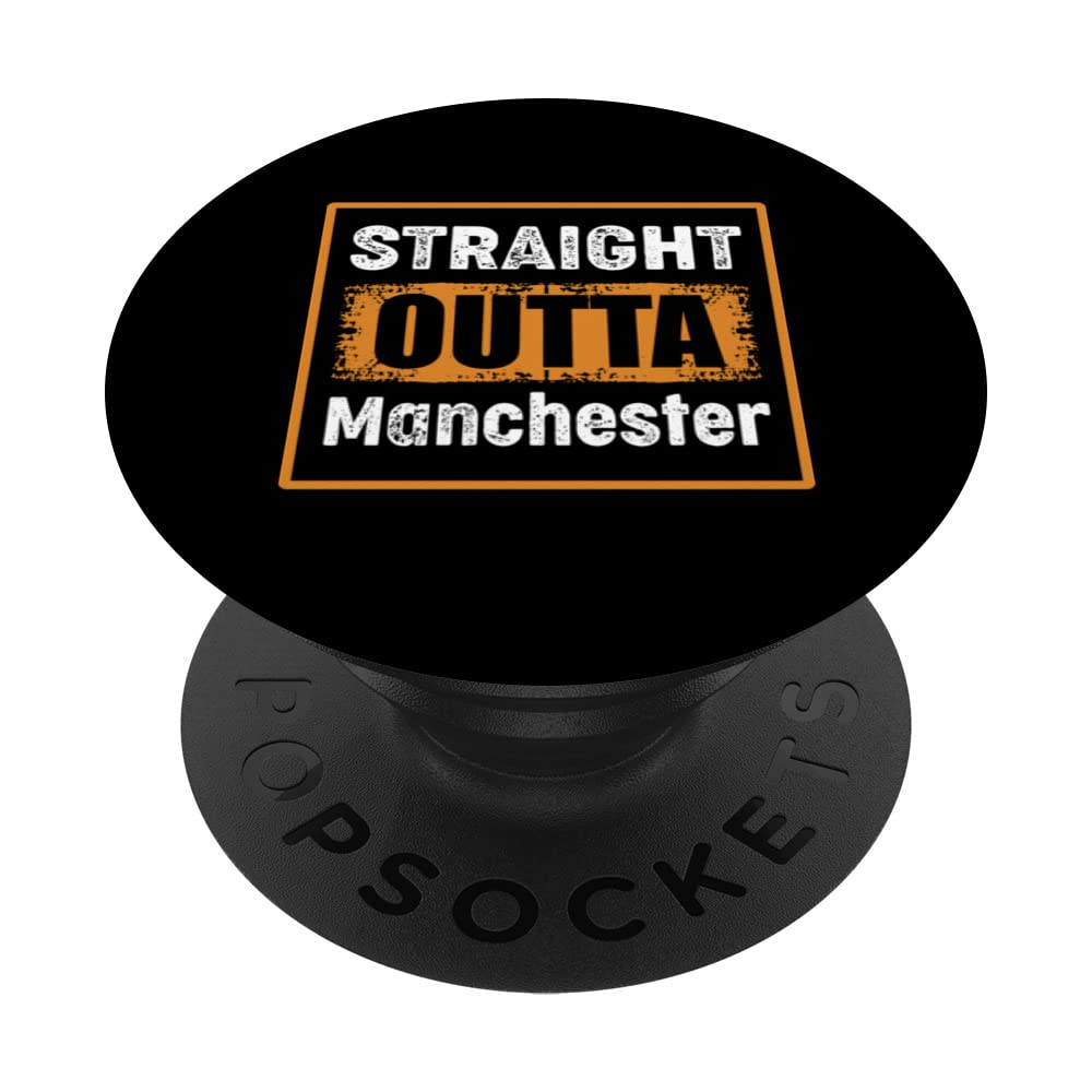Straight Outta Manchester New Hampshire USA Vintage Humor PopSockets Swappable PopGrip