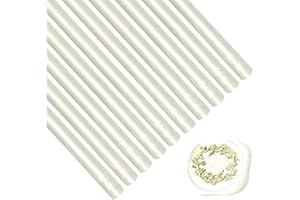 Pearl White Wax Sealing Sticks, ANBOSE 10pcs Glue Gun Wax Seal Sticks for Vintage Wax Sealing Stamp, Wax Sealing Rods for Wed