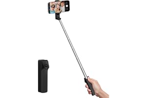 Selfie Stick for iPhone, Extended Portable Selfie Stick, Wireless Remote, Adujustable, Compact Phone Tripod for Photograph, V