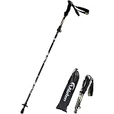 A ALAFEN 7075 Aluminum Collapsible Ultralight Trekking Pole | Fit Height 5'3" - 6'2", Collapsible to 13.4in, Quick Lock, Adjustable 43-49in, for Hiking, Travel, Trekking, Men &amp; Women