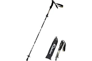 A ALAFEN Aluminum Collapsible Ultralight Travel Trekking Hiking Pole for Men and Women (Fits 5'3" - 6'2")