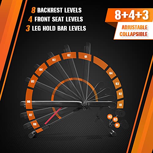Adjustable weight bench, Foldable Incline Decline Workout Benches