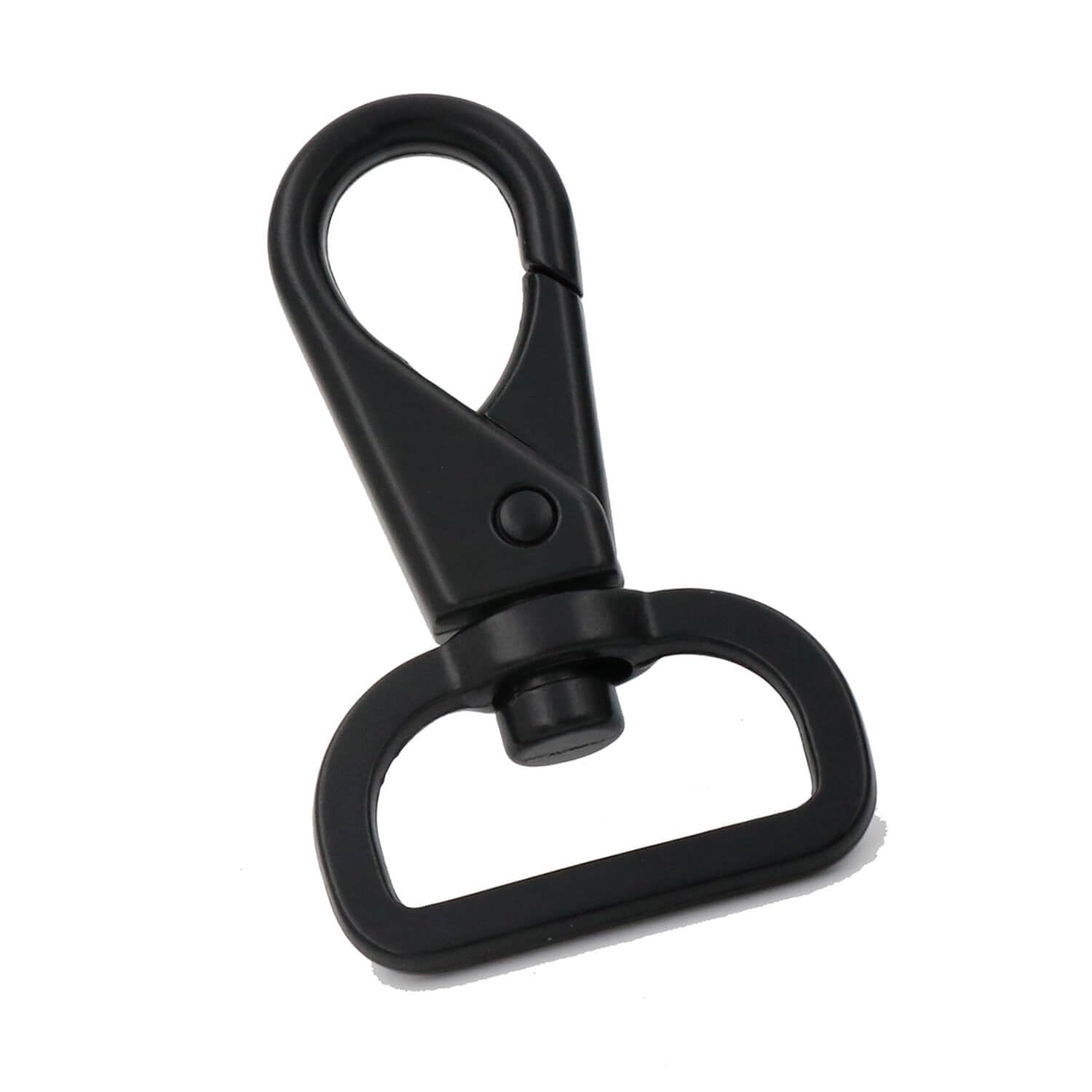Wuuycoky Black 1.5" Inner Diameter D Ring Buckle Lobster Clasps Swivel Snap Hooks Pack of 6