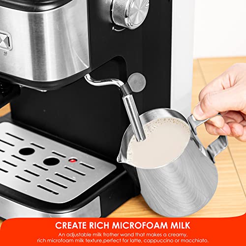 DECAKILA Espresso Machine, 20 Bar Pump Pressure, Espresso and