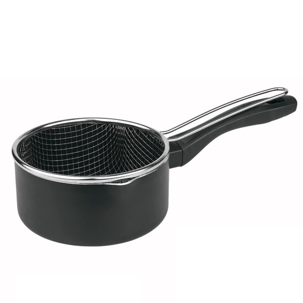 MGE - 16cm Non-Stick Saucepan with Pouring Spout - Aluminium Milk & Sauce Pan for Precise Cooking, Fast Heating, Induction Compatible, Ideal for Small Portions and Daily Use