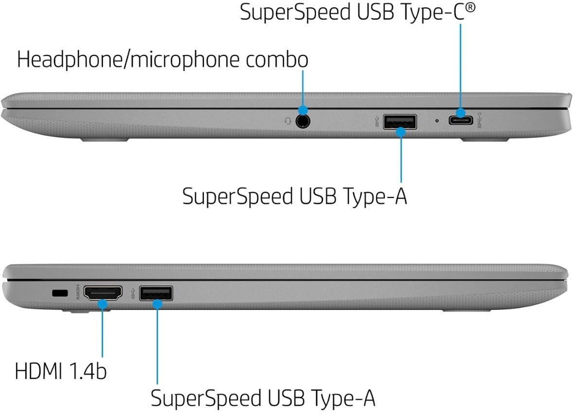 HP 2023 Chromebook Laptop, 14 Inch Display, Intel Celeron N4120 Processor, 4GB RAM, 64GB eMMC, Intel UHD Graphics 600, WiFi, Bluetooth, Chrome OS, Modern Gray