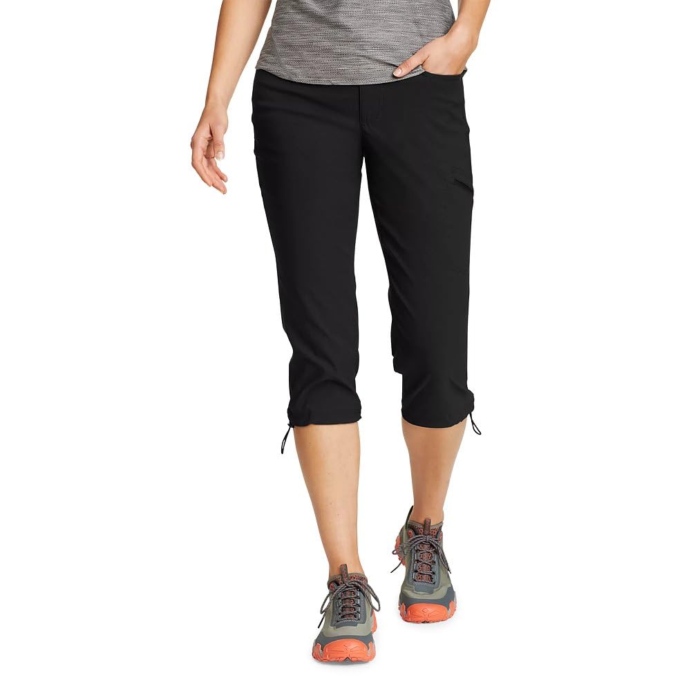 Eddie Bauer Women's Rainier Capris, Black Rainier, 2 Image
