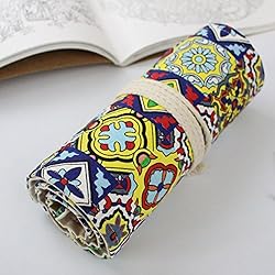 SIPLIV Canvas Roll-up Pencil Wrap, Travel Drawing