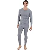 Mossy Oak Mens Thermal Underwear Set, Fleece Lined Long Johns Shirt and Pants, Cold Weather Base Layer Hunting Gear