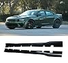 Gloss Black Side Skirt Extensions For 2011-2022 Dodge Charger – Pair With Hardware