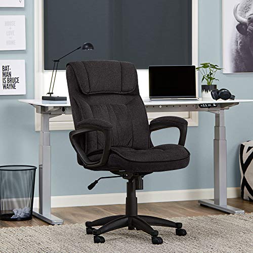 Serta Executive Office Chair Computer Body Pillows, Black/Grey & Hannah