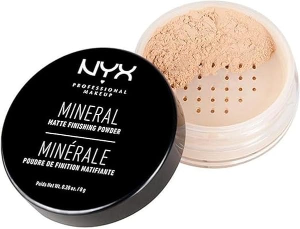NYX PROFESSIONAL MAKEUP MINERAL MATTE FINISHING POWDER, LOOSE SETTING POWDER – LIGHT/MEDIUM