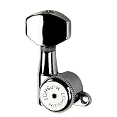Hipshot Grip-Lock 6 inline Enclosed 21mm Post Locking Tuners - Chrome