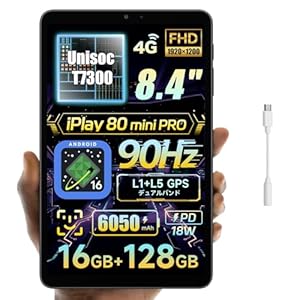 ALLDOCUBE iPlay 80 mini Pro タブレット 8.4インチ UNISOC T7300 Android16 タブレットアンドロイド