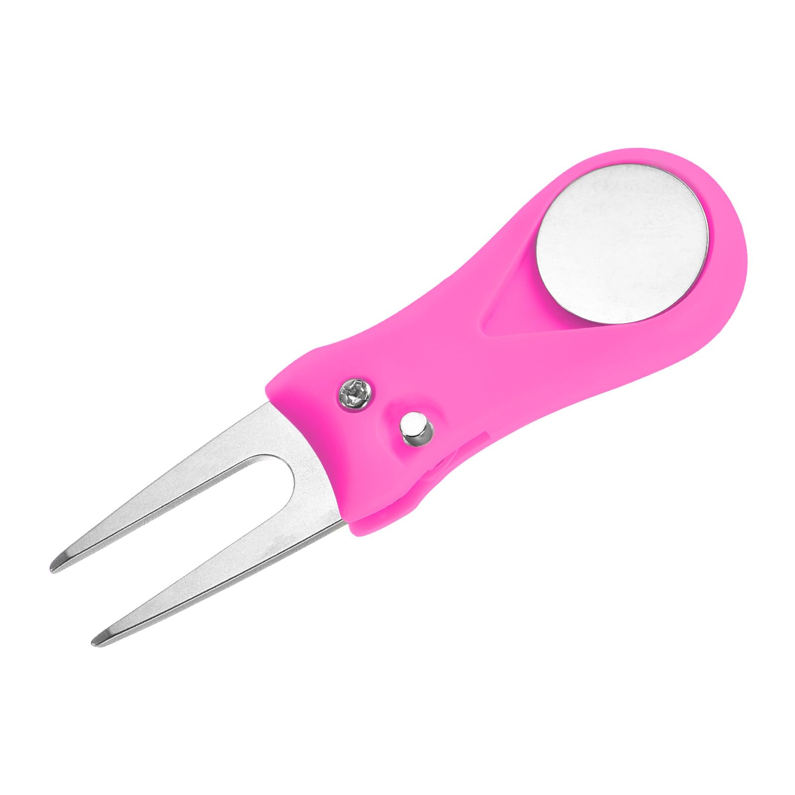 M METERXITY 2 Pack Golf Divot Tool - Golf Divot Repair Tool and Golf Ball Markers, Light & Portable, Apply to Golf Sport (Pink)