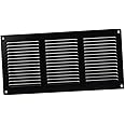 EUROPLAST 300x150mm / 12x6 inch Black Metal Air Vent Grille Cover with Insect Mesh - Ventilation Cover