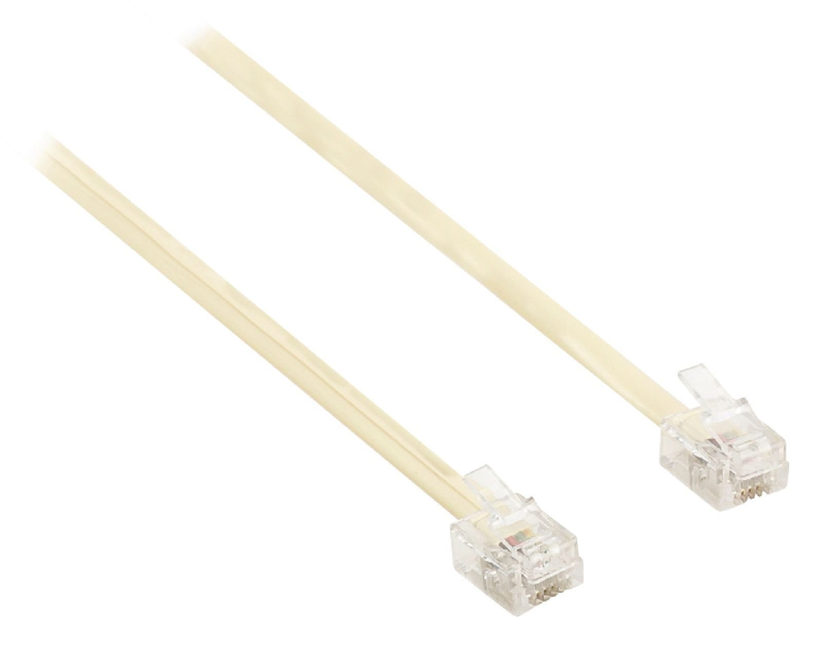 Valueline vltp90200i50 Telecom to Rj11 Male to RJ11 Male Connector Cable 5 m Ivory