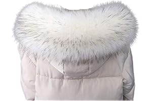 LDFWAY Faux Fur Collar Scarf Hood Collar Shawl Stole Neck Warmer for Winter Coat