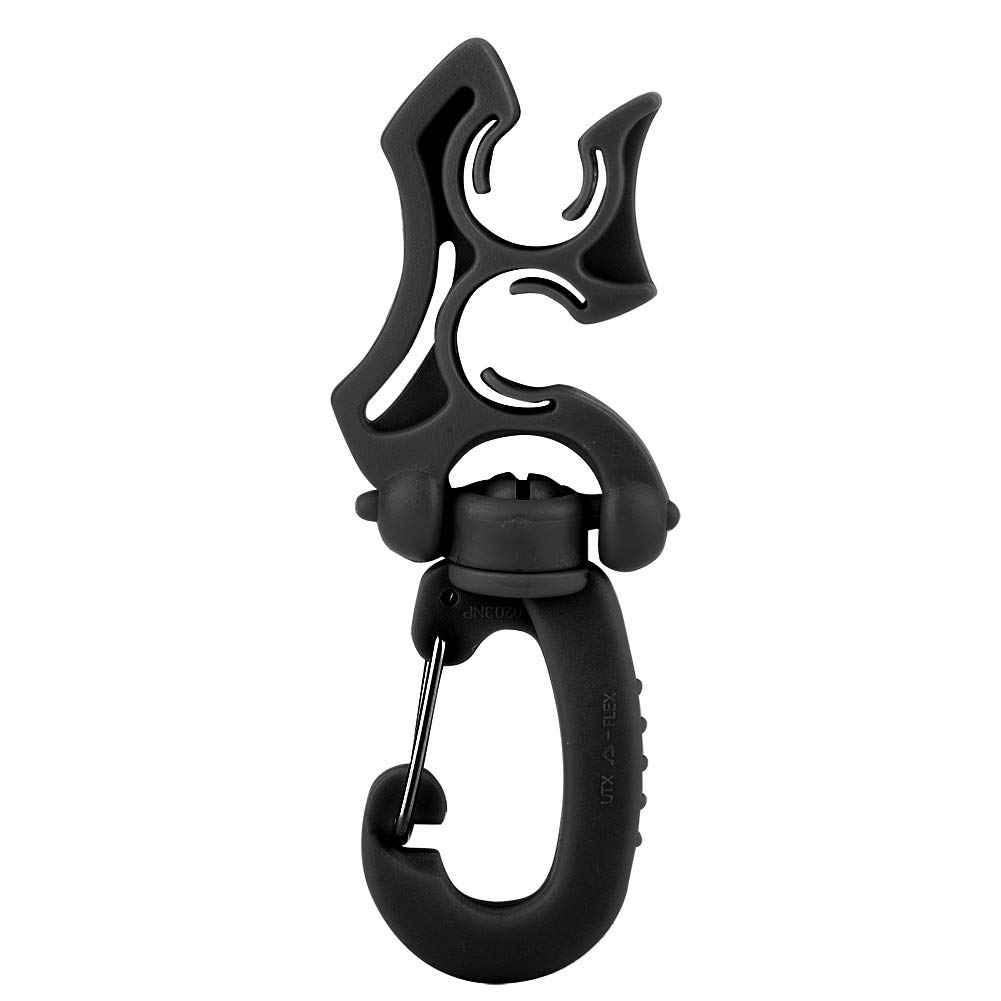 SPYMINNPOO Scubaing Diving Clip, Scubaing Diving Double BCD Hose Holder Clip Regulator Retainer Buckle Hook for Dive Snorkeling(black) Sportinggoods Diving Sportinggoods Octo Clip Scuba Hose Clips