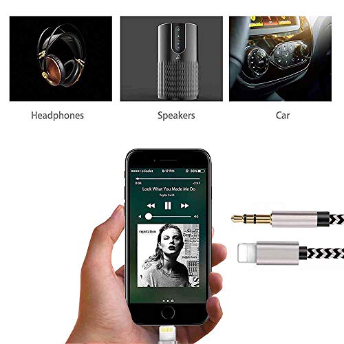 Lightning to 3.5mm Headphone Jack Adapter, 3.5mm Auxiliary Audio Cable