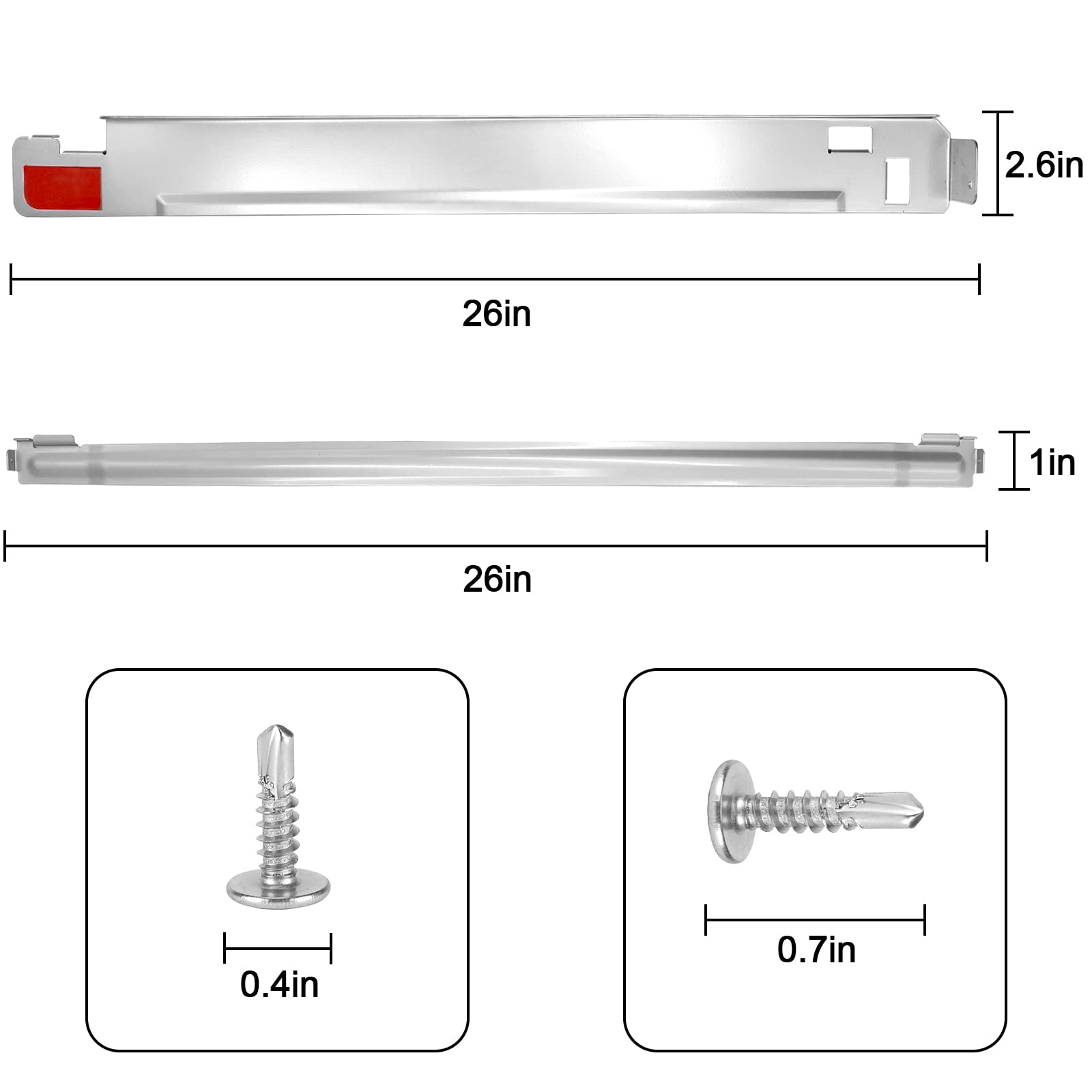 KSTK1 27-inch Laundry Stacking Kit Compatible with LG Washer & Dryer Stacking Bracket ??Chrome-Plated Metal (10-YEAR QA) - BY AMI PARTS