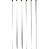6Pcs Glass Stir Sticks Glass Stirring Rod 12" Long 1/4'' Diameter with Both Ends Round (6)