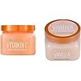 Tree Hut Vitamin C and Vanilla Shea Sugar Body Scrubs, Both 18 oz, Ultra Hydrating and Exfoliating