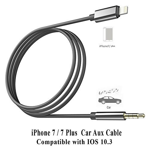 Buteny iPhone 7 Car Aux Cable, Lightning Premium Auxiliary Audio Cable Accessories, 3.5mm