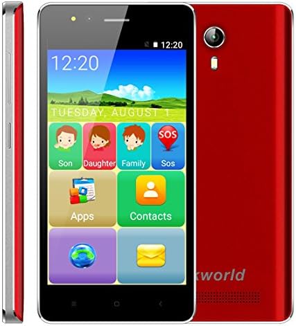 VKworld F1 Elder Smart Phone 1GB+8GB 4.5 inch Android 5.1 MTK6580M Quad Core up to 1.1GHz, Magnifier, FM, OTA, 3G Network, Dual SIM (Red)