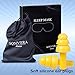 Sleep Mask by Sonvera With Silicone Ear Plugs, Breathable 3D Contoured Eye Mask, Comfort Sleeping Night Masks, Best Eye Cover, Blindfold, Beauty Travel Blackout Eye Masks for Women & Men Black