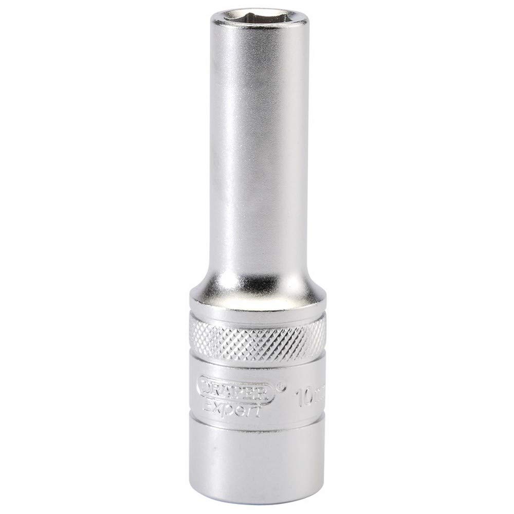 Draper 16642 1/2" Square Drive Hi-Torq 6 Point Deep Socket, 10mm Size