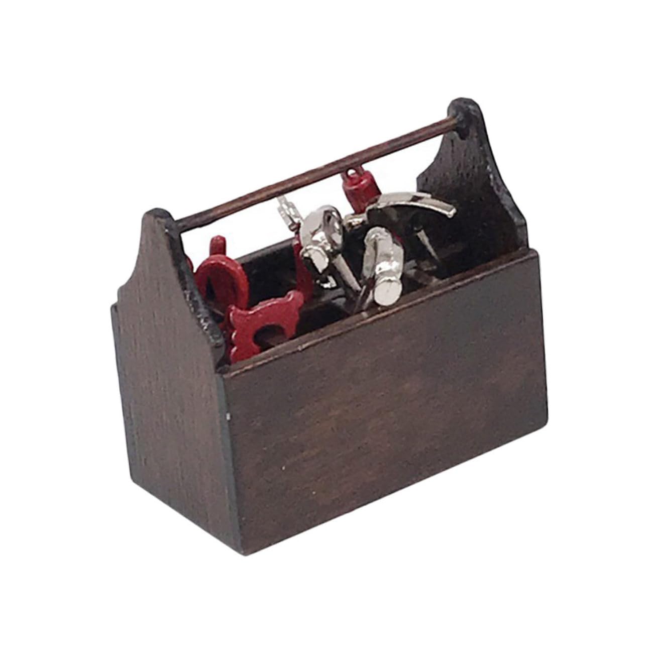 OSALADI 1 Set Miniature Toolbox Outdoor Toys Model Kit Tools Miniature Dollhouse Garden Outdoor Toddler Playsets Repair Tool Kit Mini Outdoor Working Tool Micro Toys Birch Props Decorate