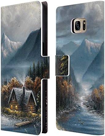 Official Chuck Black Lost Creek Cabin Leather Book Wallet Case Cover For Samsung Galaxy S7 edge