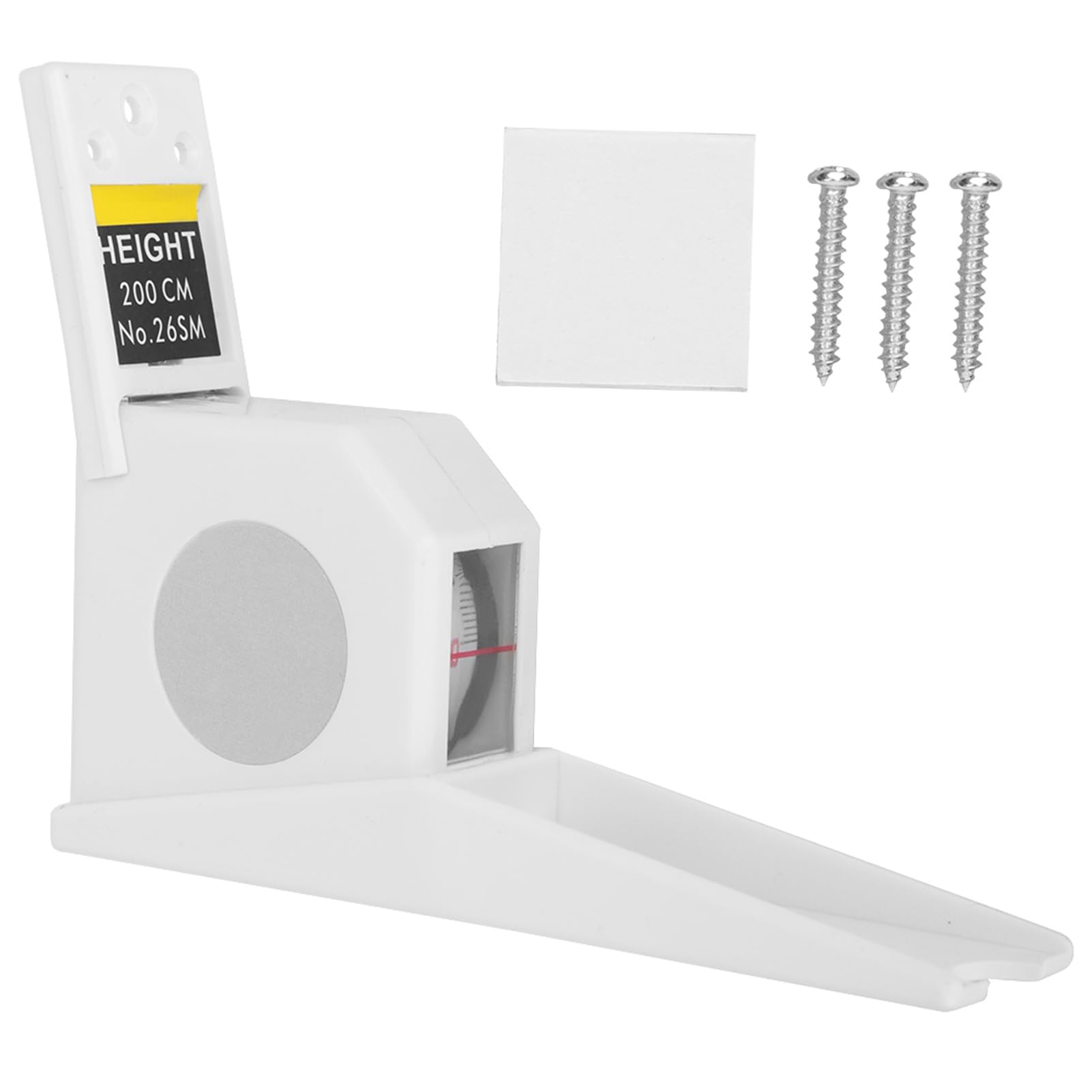 Height Stature Meter 2 Meters Retractable Measure Tape Ruler Metal Measuring Tool with Accurate and Durable Use (White)