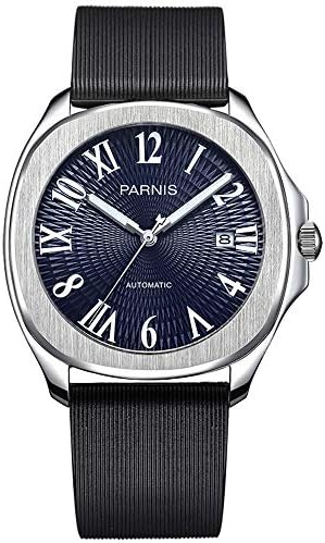 Parnis Commander Seriers Mens Fashion Classic Dress Luminous Business Calendar Automatic Self-Wind Mechanical Wrist Watches