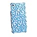 NEW Electroplating Hollow Pattern PC Case, Blue Hard Back Cover for iPhone 4S and 4
