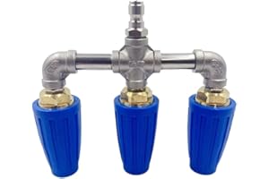 Triple Turbo Nozzle Pressure Washer, 3-in-1 Turbo Nozzle Pressure Washer,with 1/4" Quick Connect Turbo Pressure Washer Nozzle