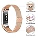 SWEES Milanese Loop Bands Compatible Fitbit Charge 2, Stainless Steel Metal Magnetic Closure Clasp Wristband Strap Replacement Fitbit Charge 2 Fitness Tracker Small Women,Black, Rose Gold, Silver