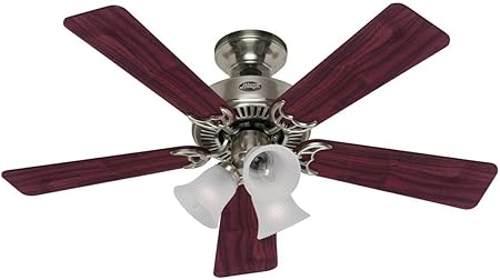 Hunter Fan 21228 Dual Mount Ceiling Fan 42 Nickel Ceiling
