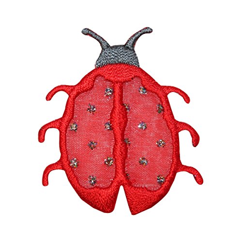 ID 0416A Lady Bug Mesh Patch Garden Symbol Insect Embroidered Iron On Applique
