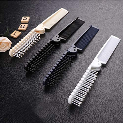 JOMA E-Shop Foldable Travel Pocket Hair Comb & Brush Combo Styling Tool Men Women Combs Universal Colors Set of 4